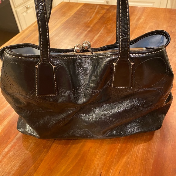 EUC COACH Black Patent Purse - Picture 5 of 8